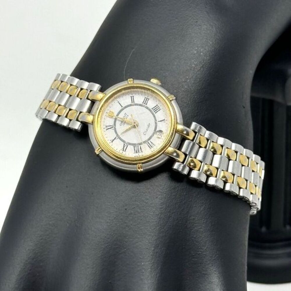 Vintage Orient Chandor 22K Electroplated‎ Quartz Analog Dress Watch New Battery